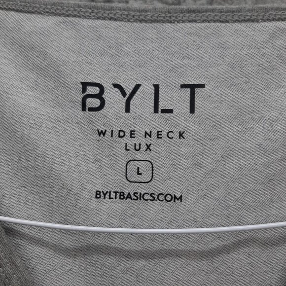 Bylt Wide Neck Lux Gray Men's T-Shirt L Premium Basics - Picture 3 of 6